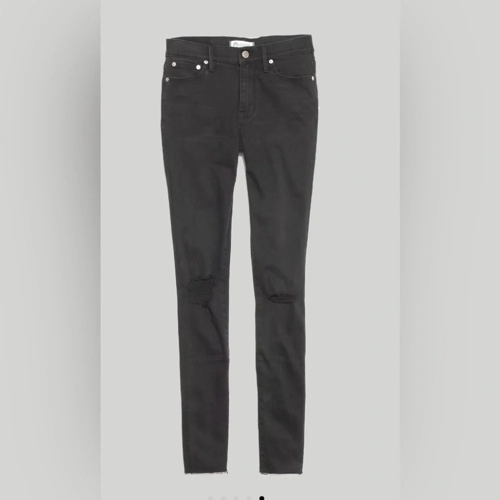 NWOT Madewell 9” High Rise Skinny Wash Black Jeans Size 24 - Picture 2 of 13